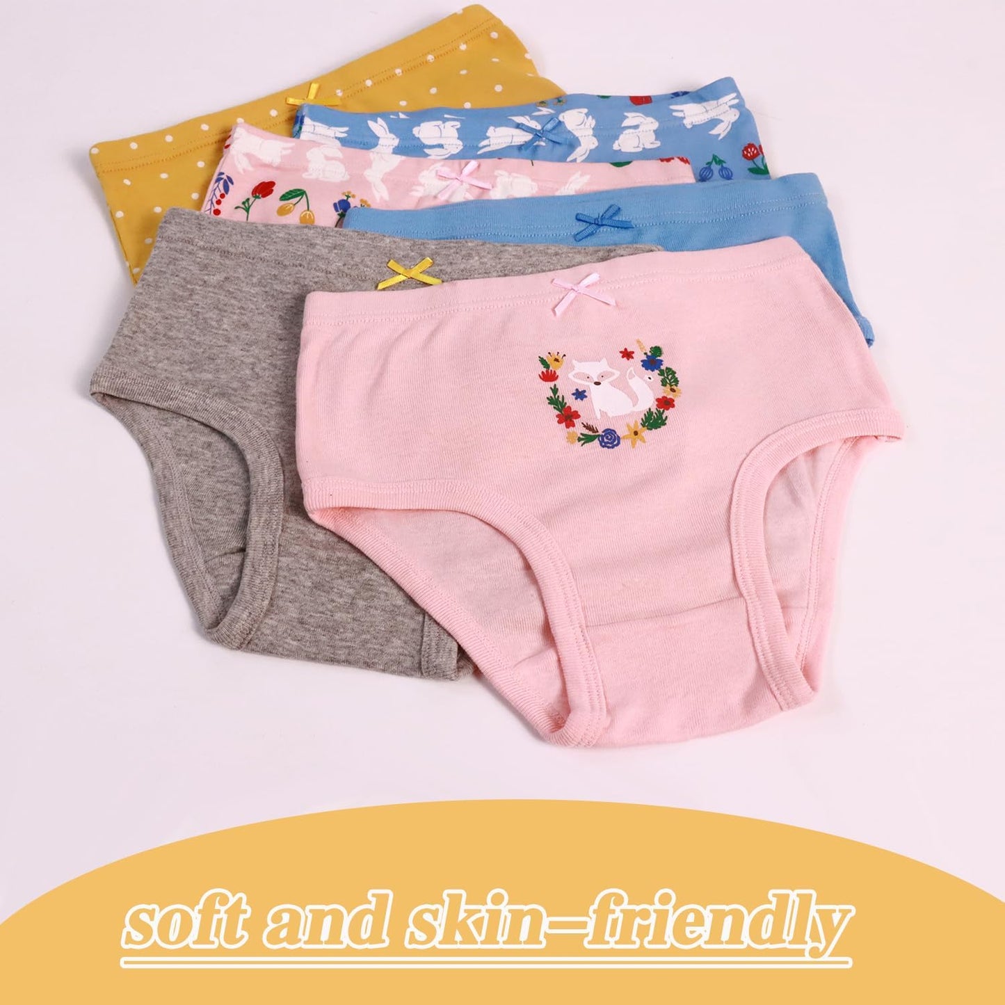 Boboking Soft Cotton Underwear Toddler Girls'Briefs Soft Undies