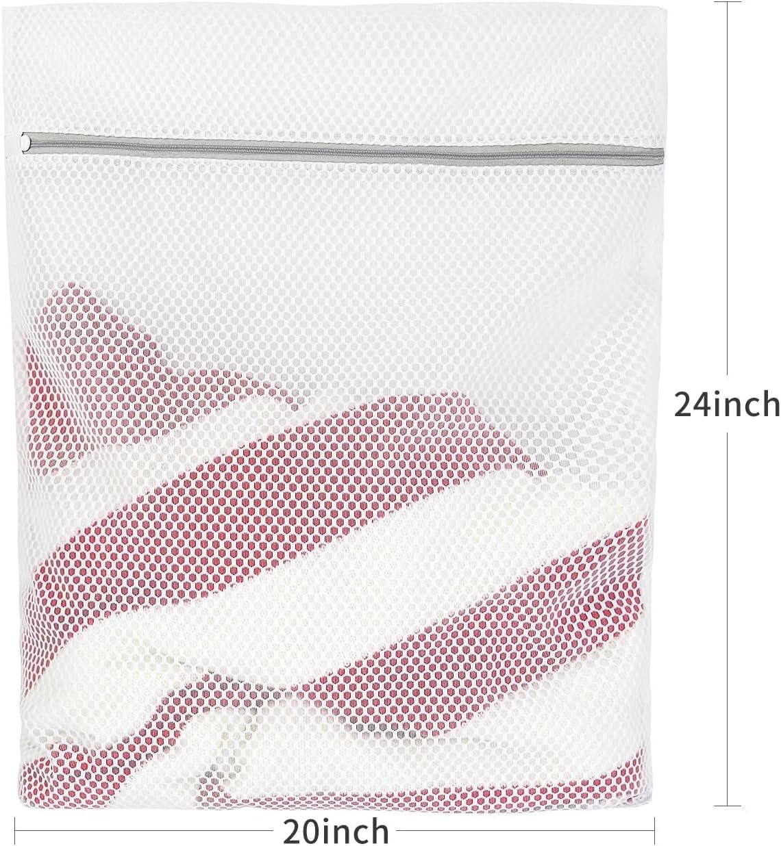 Lingerie Bags for Washing Delicates, Mesh Laundry Bags for Washing Machine. 2Pcs(20" x 24").