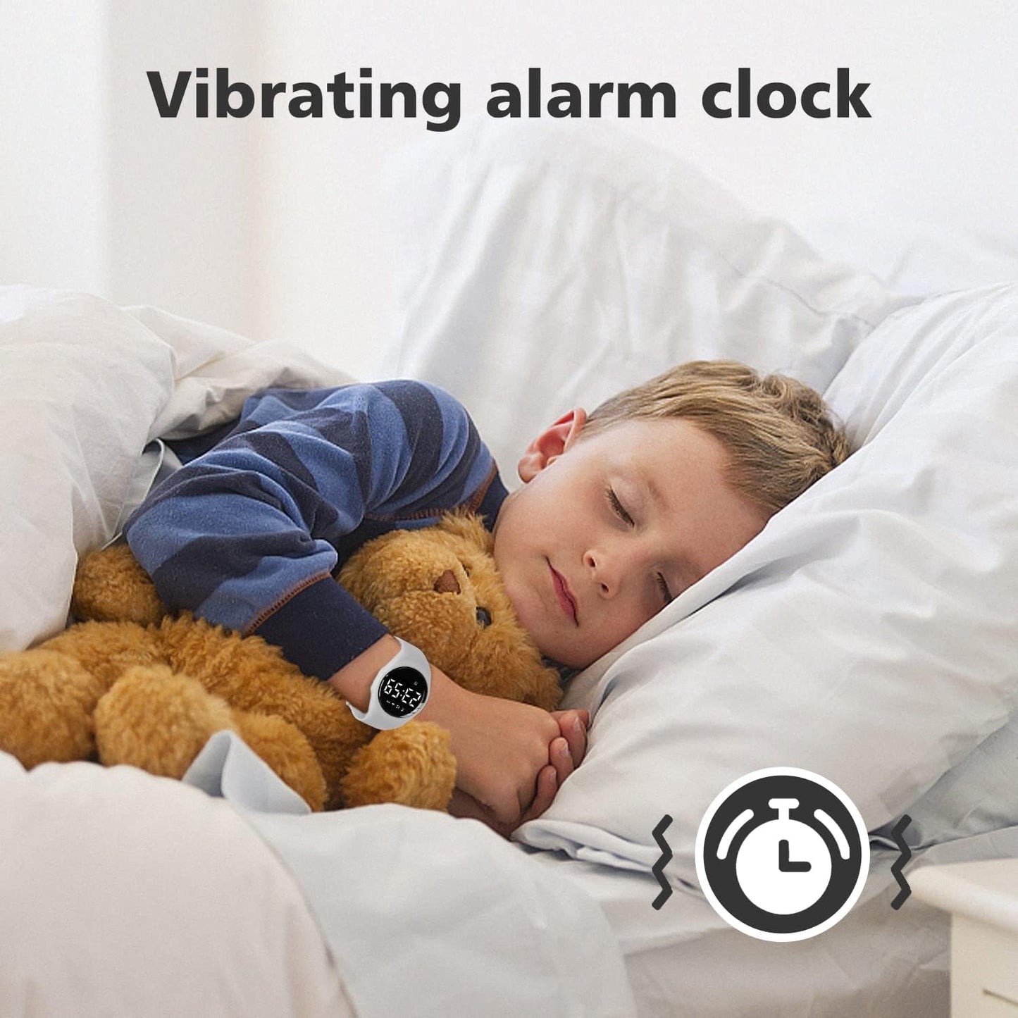 Kids Watches for Girls Boys Digital Sport Watch with Step Counter Pedometer Vibration Alarm Clock, No App Waterproof Fitness Tracker Kids Watch Boys Girls Teens Students Ages 5-16