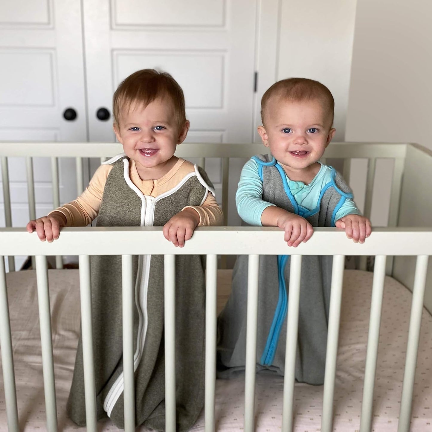 baby deedee Sleep Nest Fleece Baby Sleeping Bag, Gray, 6-18 Month