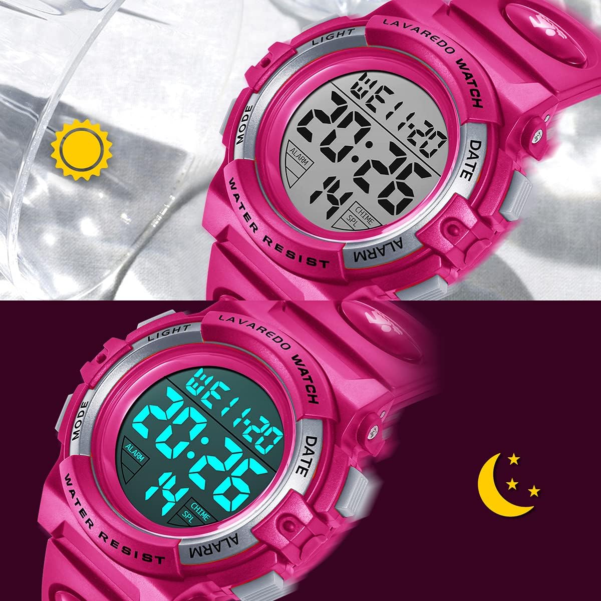 Kids Watch,Boys Watch for 3-15 Year Old Boys,Digital Sport Outdoor Multifunctional Chronograph LED 50 M Waterproof Alarm Calendar Analog Watch for Children with Silicone Band,Kids Gift