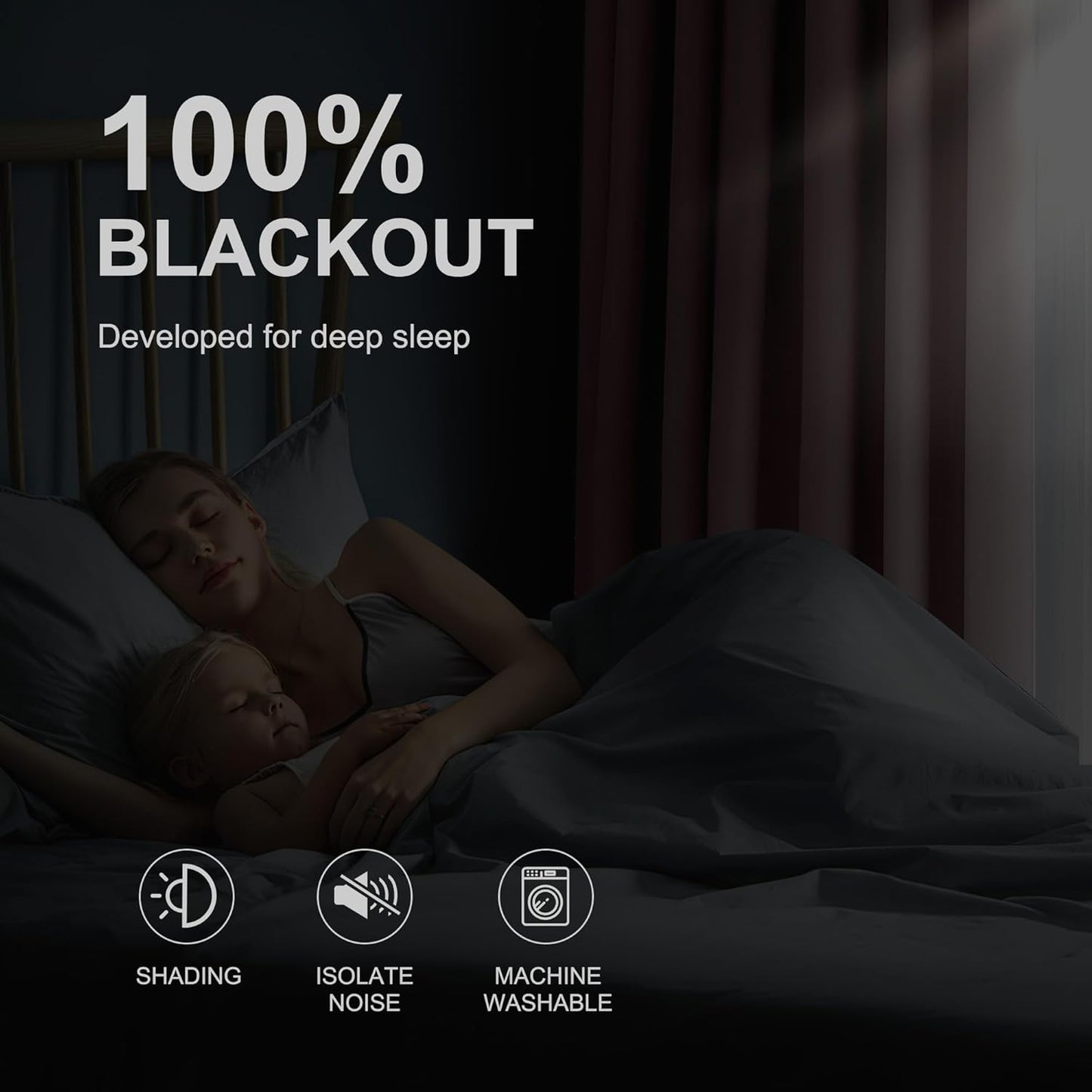 NICETOWN Pink Blackout Curtains 84 Inches Long for Girls Bedroom, 100% Blackout Thermal Insulated Window Drapes Room Darkening Curtains for Baby Nursery with Grommet Top, 52" W, 2 Panels