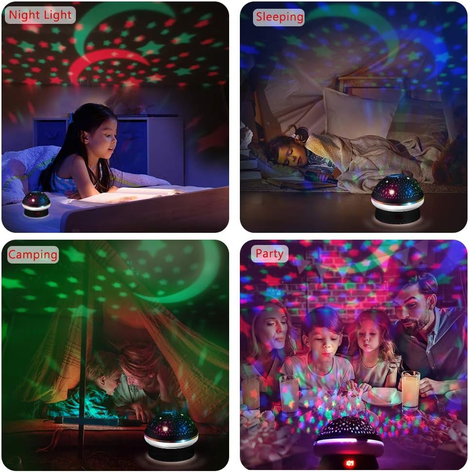 Timer Star Light Projector with Remote Control,Rotation and 16 Colors Projection Lamp and Sleep Light,Christmas Easter Birthday Gifts for Kids, Boys Girls Gifts