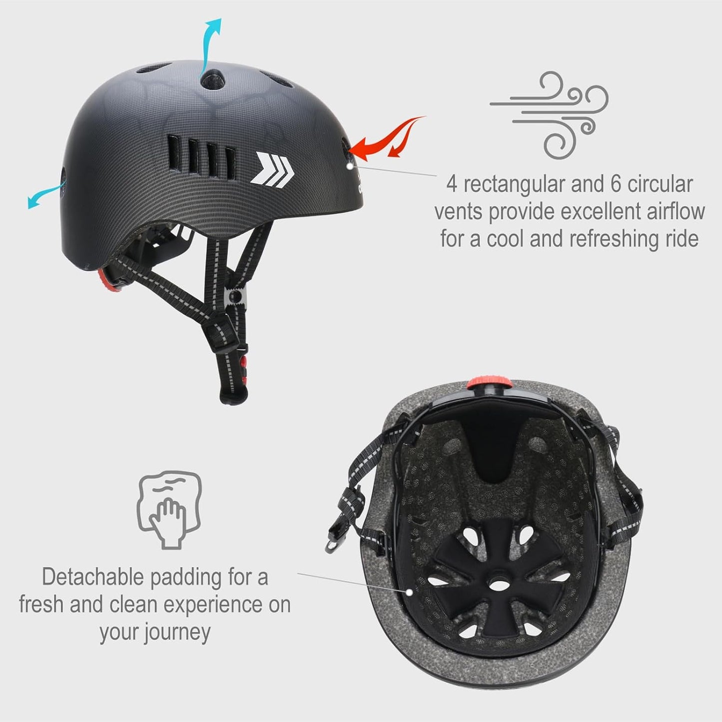 KAMUGO Kids Bike Helmet Set, Toddler Helmet for Ages 2-8 Boys Girls with Sports Protective Gear Set Knee Elbow Wrist Pads for Skateboard Cycling Scooter Rollerblading