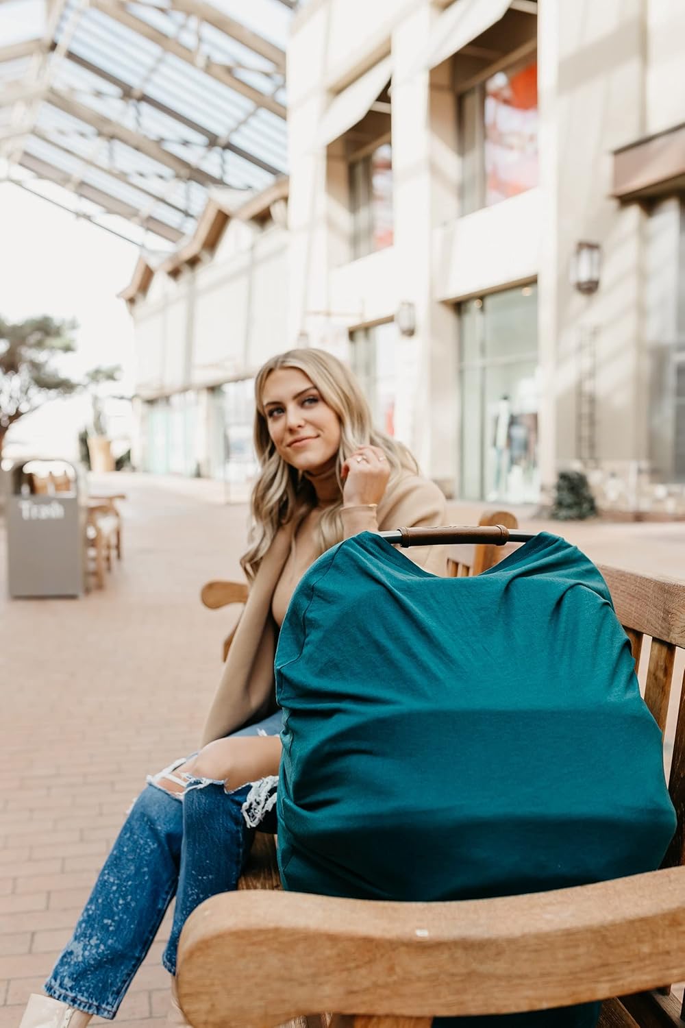 Copper Pearl Multi-Use Cover: Car Seat Covers, Nursing Cover, and Stroller Cover for Sun - Stretchy Fabric, All-Season Use, Stylish Designs, Easy Access for Moms - Jaspar