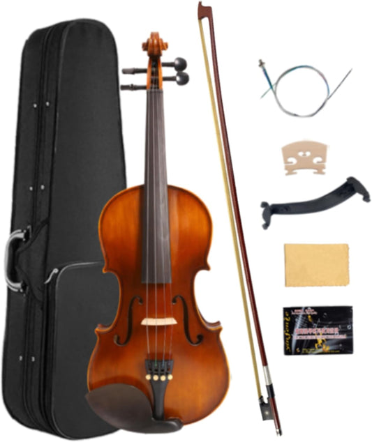 Violin 3/4 size for Kids &Beginners &Adults Spruce Top Maple Back Side Students Starter Violin Set with Case,Bow,Rosin,Tuner,Shoulder Rest and Extra Strings