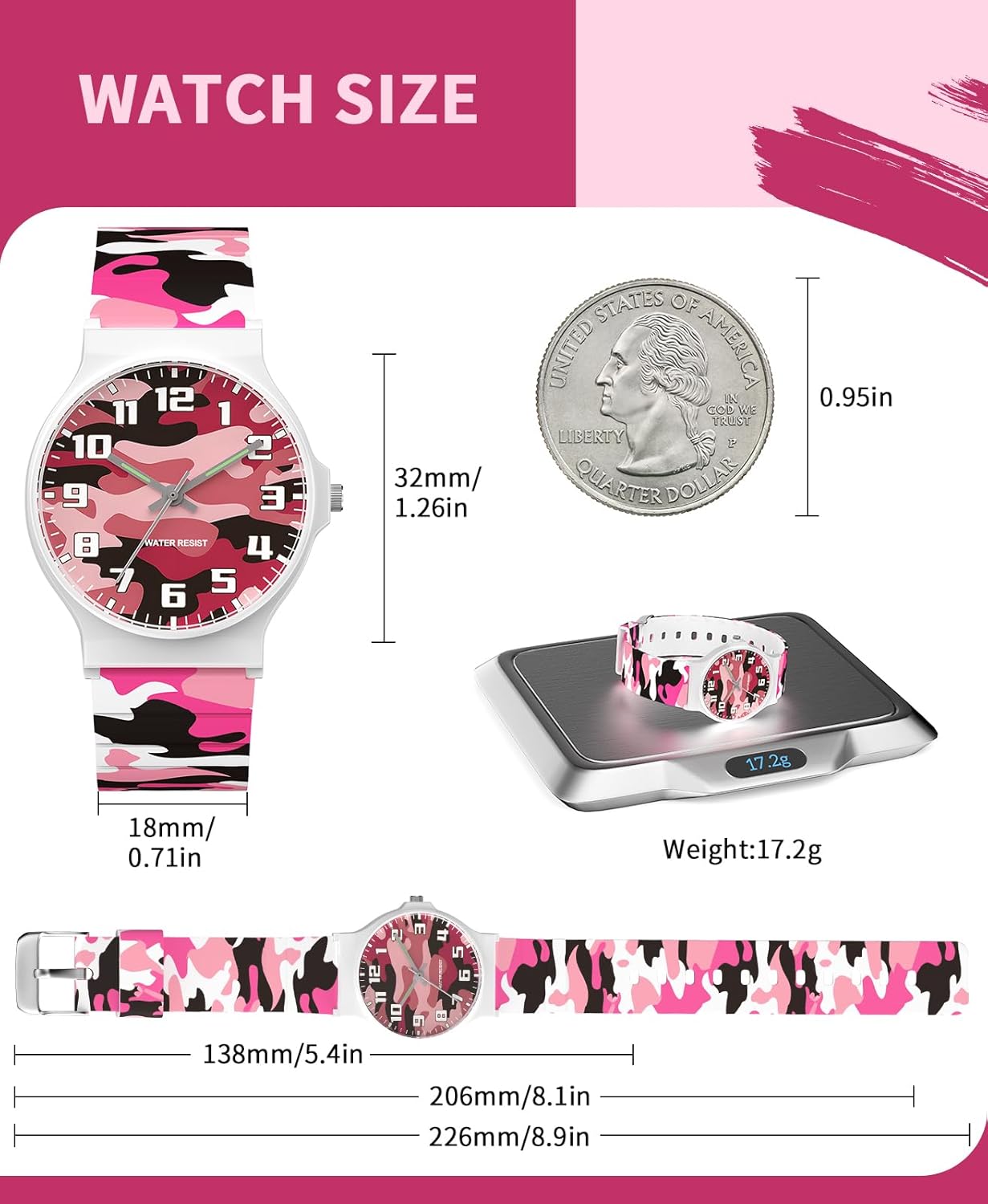 Kids Analog Watch Boys Girls, 30M Waterproof, Sports Watch for Boys, Easy to Read Children's Thin Dial Wrist Watches with Soft Band, for Ages 5-15 Kids Great Birthday Gifts Christmas Day