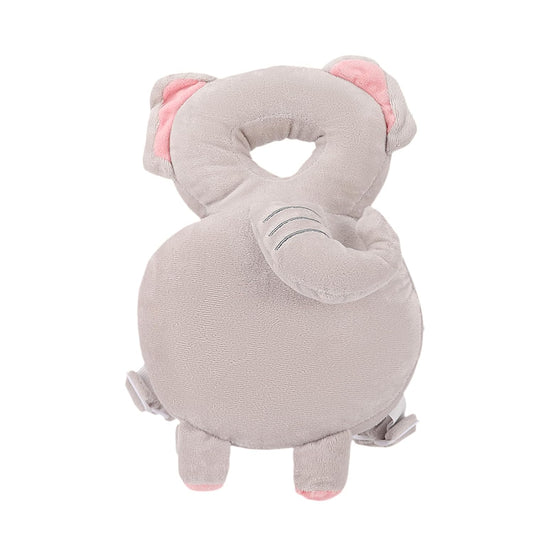 Baby Head Protection Backpack - Soft & Comfortable, Cute Cartoon Design, Elephant