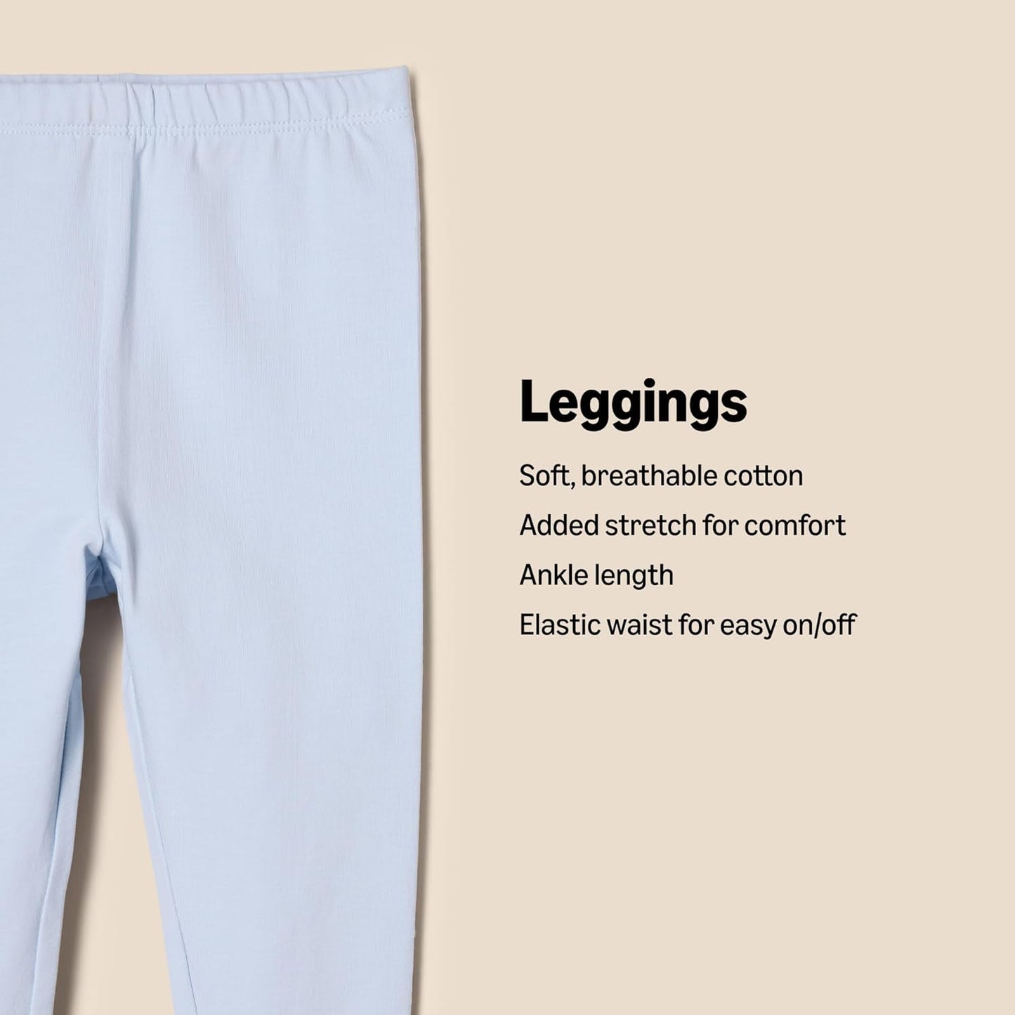 Amazon Essentials x Sofia Grainge Unisex Toddlers and Babies' Legging, Pack of 3