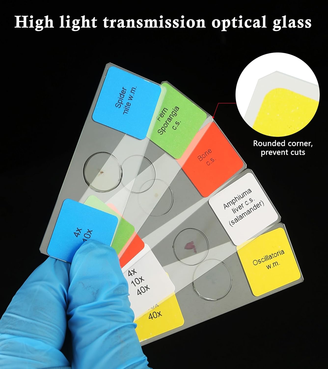 120 Microscope Slides with Specimens Set, Lab-Grade Prepared Microscope Slides for Kids Adults, Animal/Plant/Microbe/Tissue/Cells, STEM Biology Kit for Homeschool, Classroom Labs & Science Education