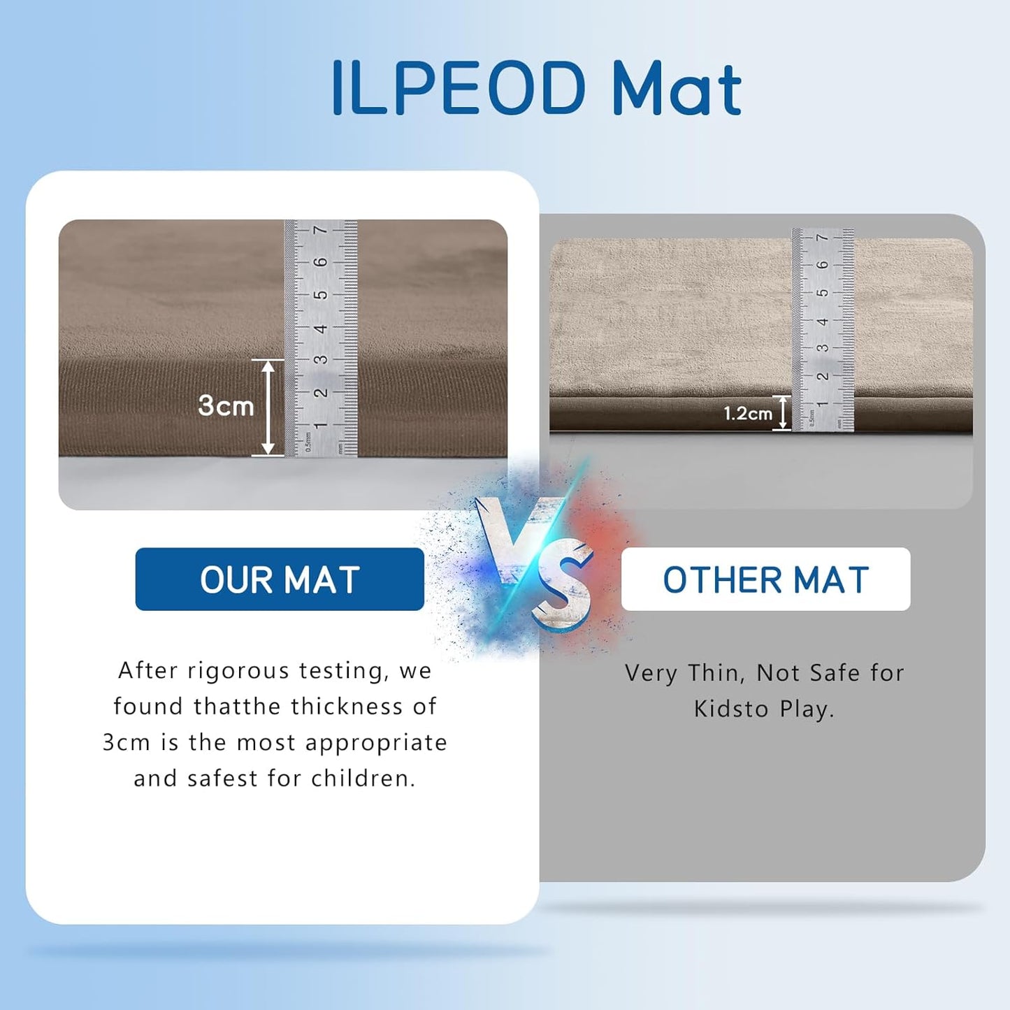 Baby Play Mat for Floor Tummy Time Mat Nursery Rug Muscle Mat Area Rug Playroom Rug Tatami Mat 6'7"x5'11" Memory Foam 1.3" Thick Crawling Mat For Babies,Toddlers, Infants, Kids,Floor Mat(Brown)