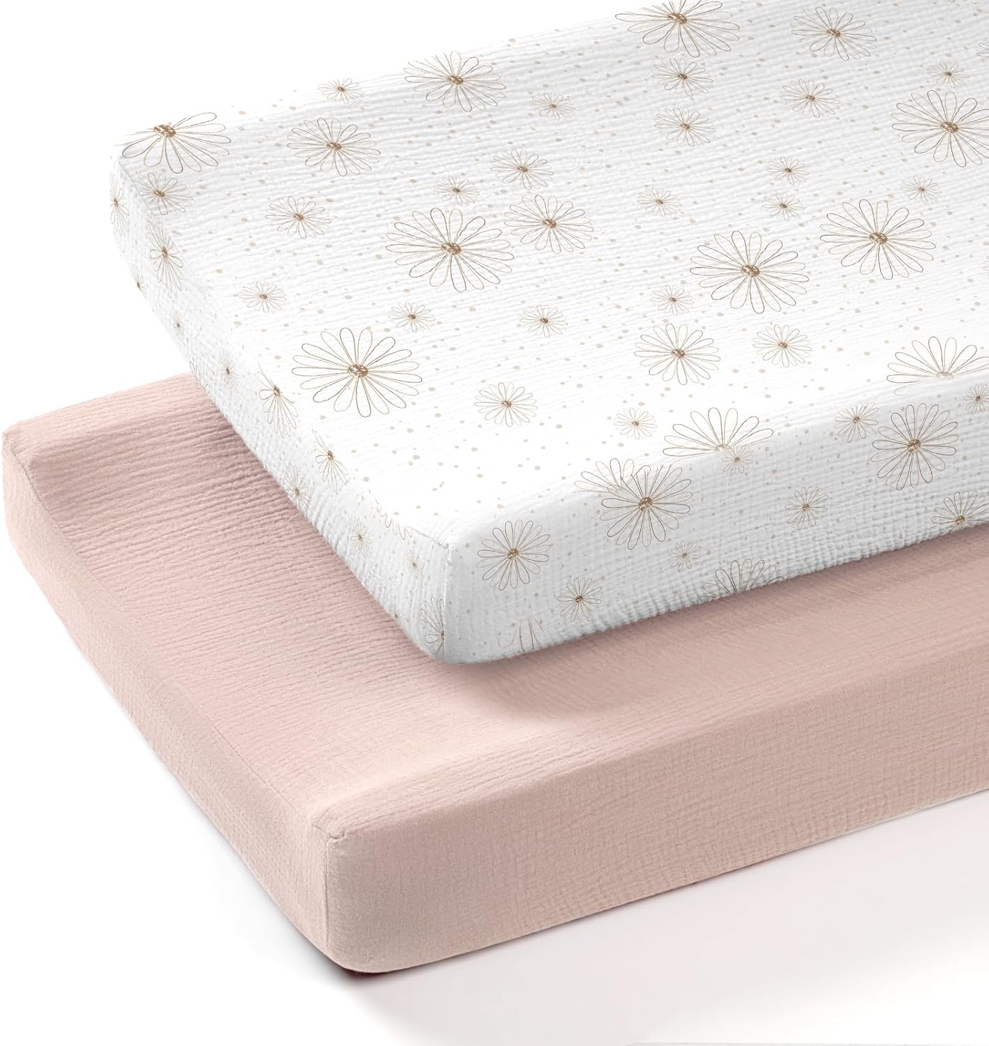 lulumoon Muslin Changing Pad Covers: Baby Cotton Changing Table Covers - Soft Changing Pad Sheets for Boys Girls