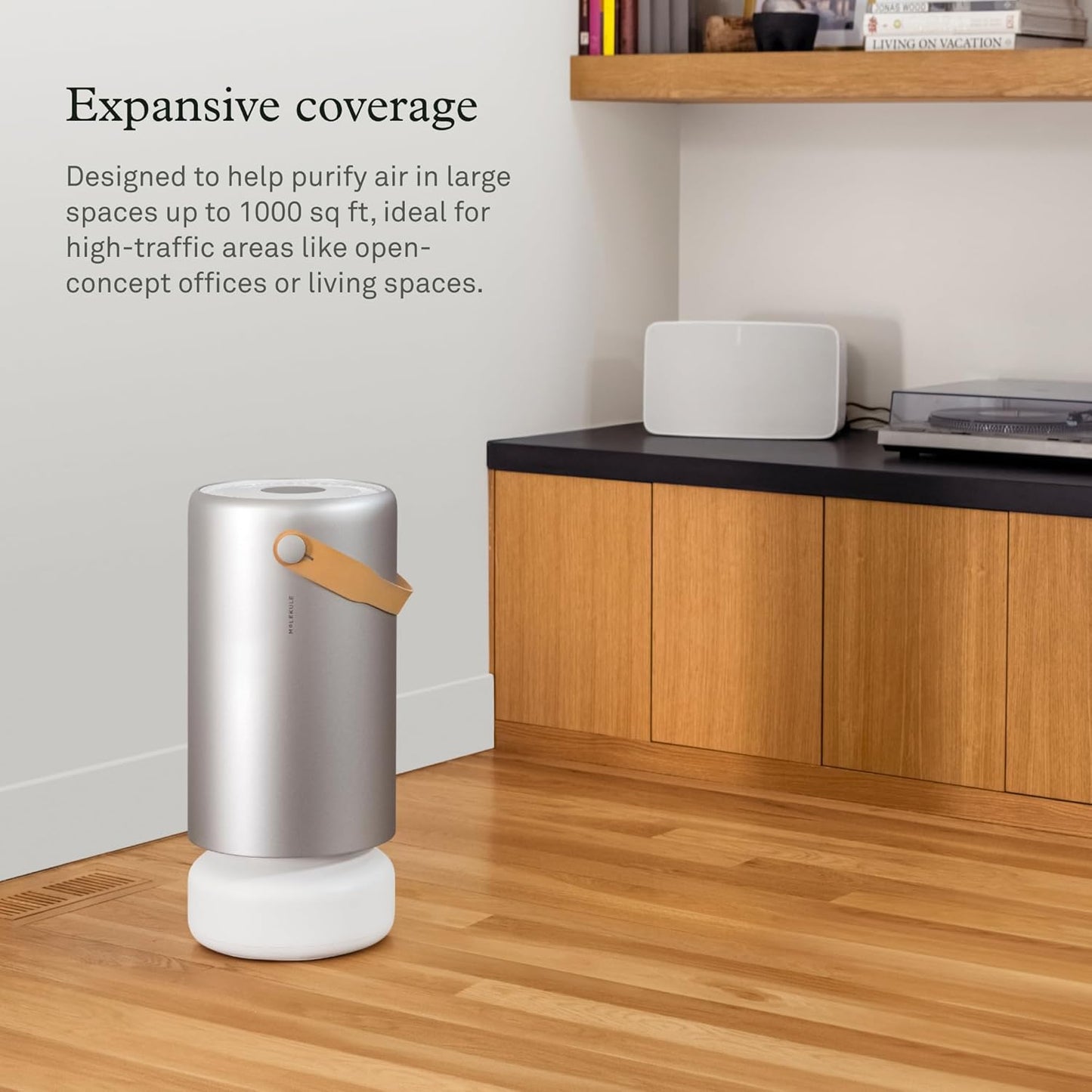 Molekule Air Pro Air Purifier - Purifies Rooms Up to 1000 Sq Ft with High Foot Traffic - FDA Cleared for Destruction of Viruses, Bacteria & Mold - Silver