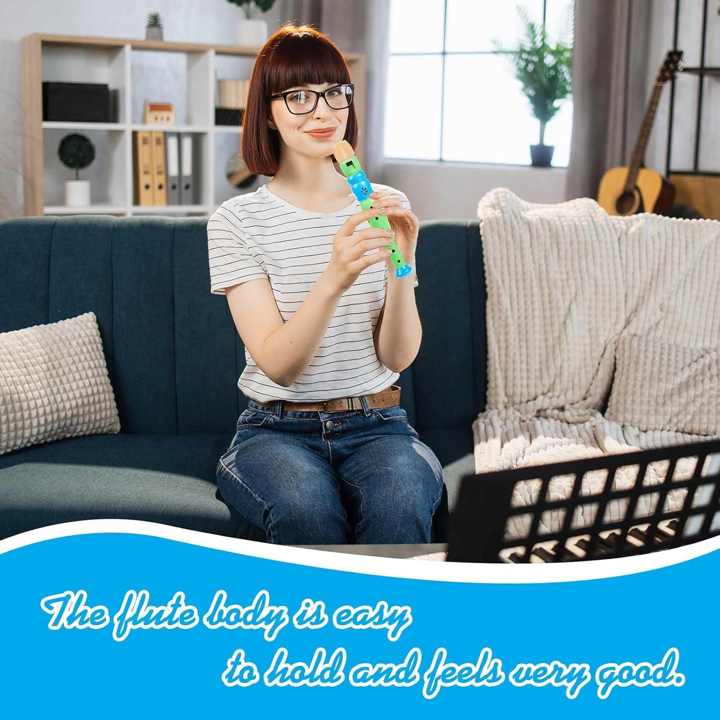 Yeshone 3 Pieces Small Wooden Recorders Wooden Flute Colorful Piccolo Flute for Music Education Sound Learning Musical Instrument, Random Colors(3 Pcs)