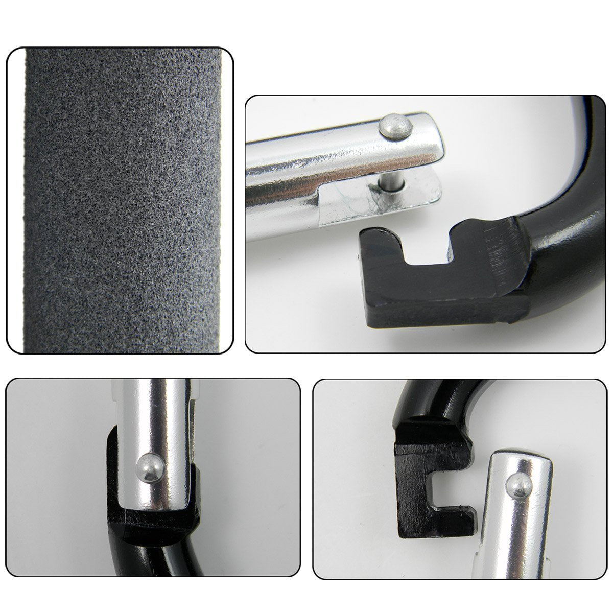 Stroller Hooks by Baby,2 pcs Carabiner Stroller Hook Organizer for Hanging Purses, Diaper Bag, Shopping Bags. Clip Fits Single/Twin Travel Systems, Car Seats and Joggers (Purple)