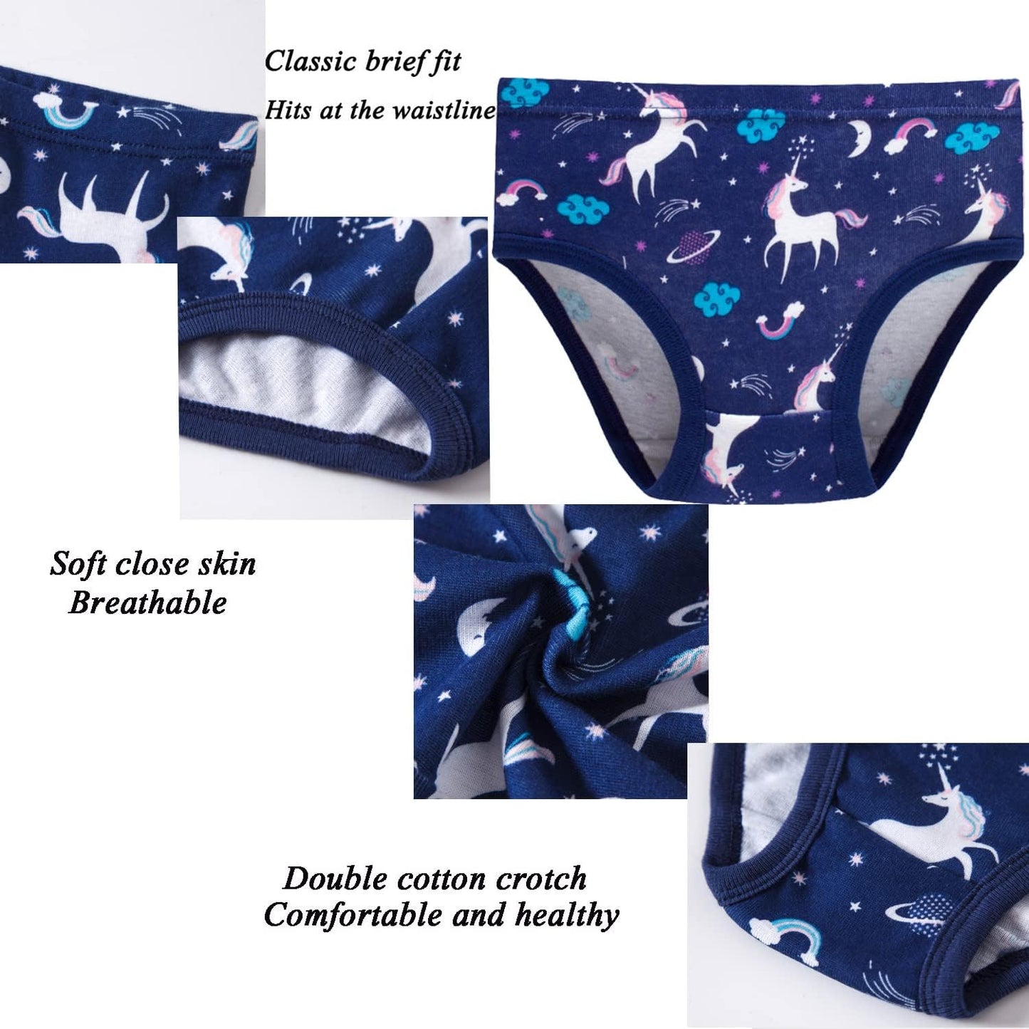 Hahan Girls Soft Panties Toddler Girls Cotton Underwear Kids Briefs