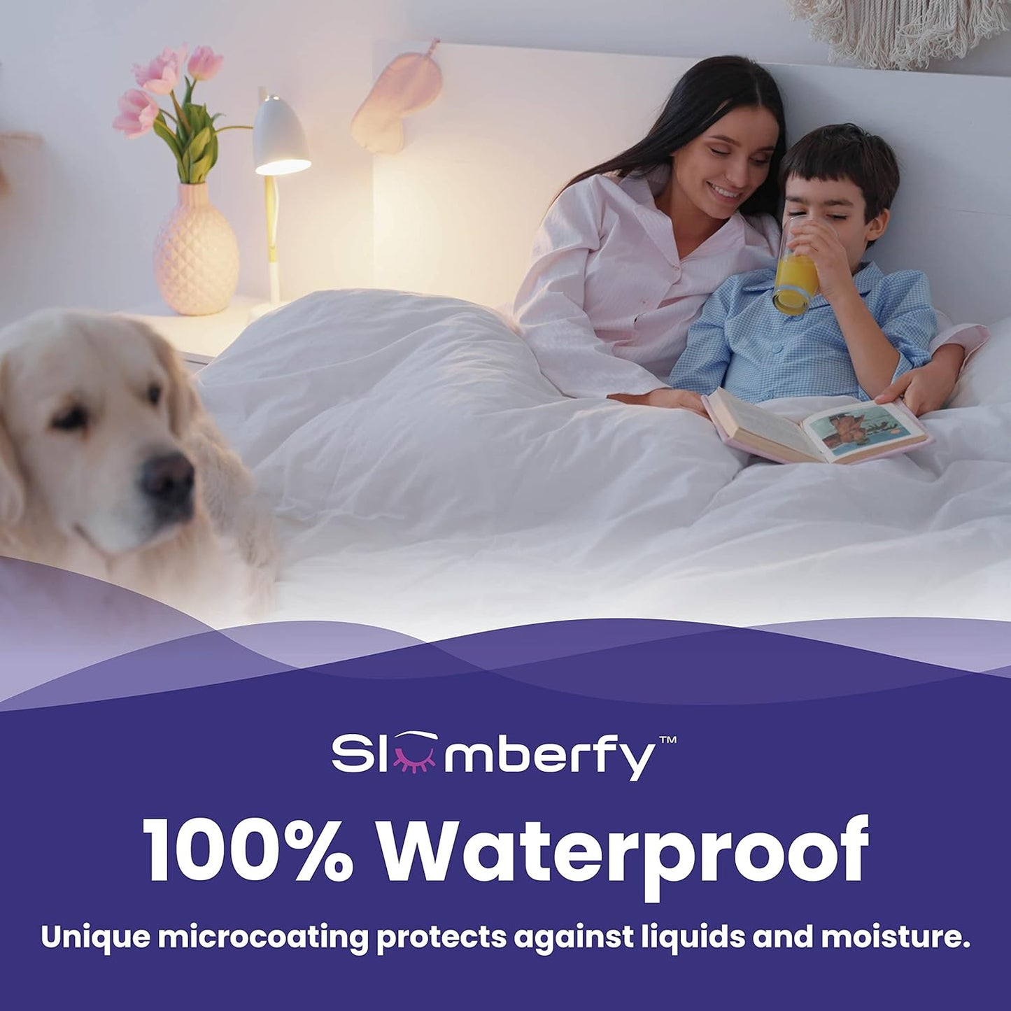 Twin XL Size Waterproof Viscose Made from Bamboo Mattress Encasement by Slumberfy - Premium Skin-Safe Mattress Protector with 360° EZ Zipper Bug, Zippered Encasement (39x80 in)