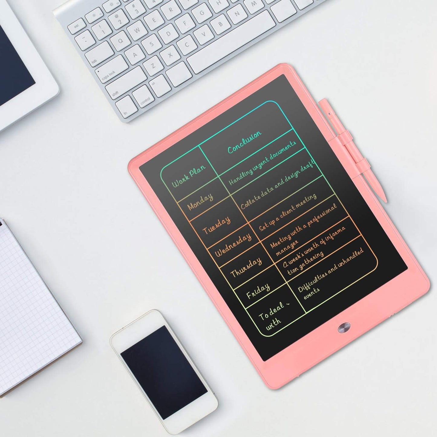 LCD Writing Tablet for Kids Doodle Board with Bag, Electronic Digital Colorful Screen Drawing Tablet, Etch a LEYAOYAO 10-Inch Drawing Pad Sketch Pads, Toy - Gift for 3-6 Years Old Girls Boys