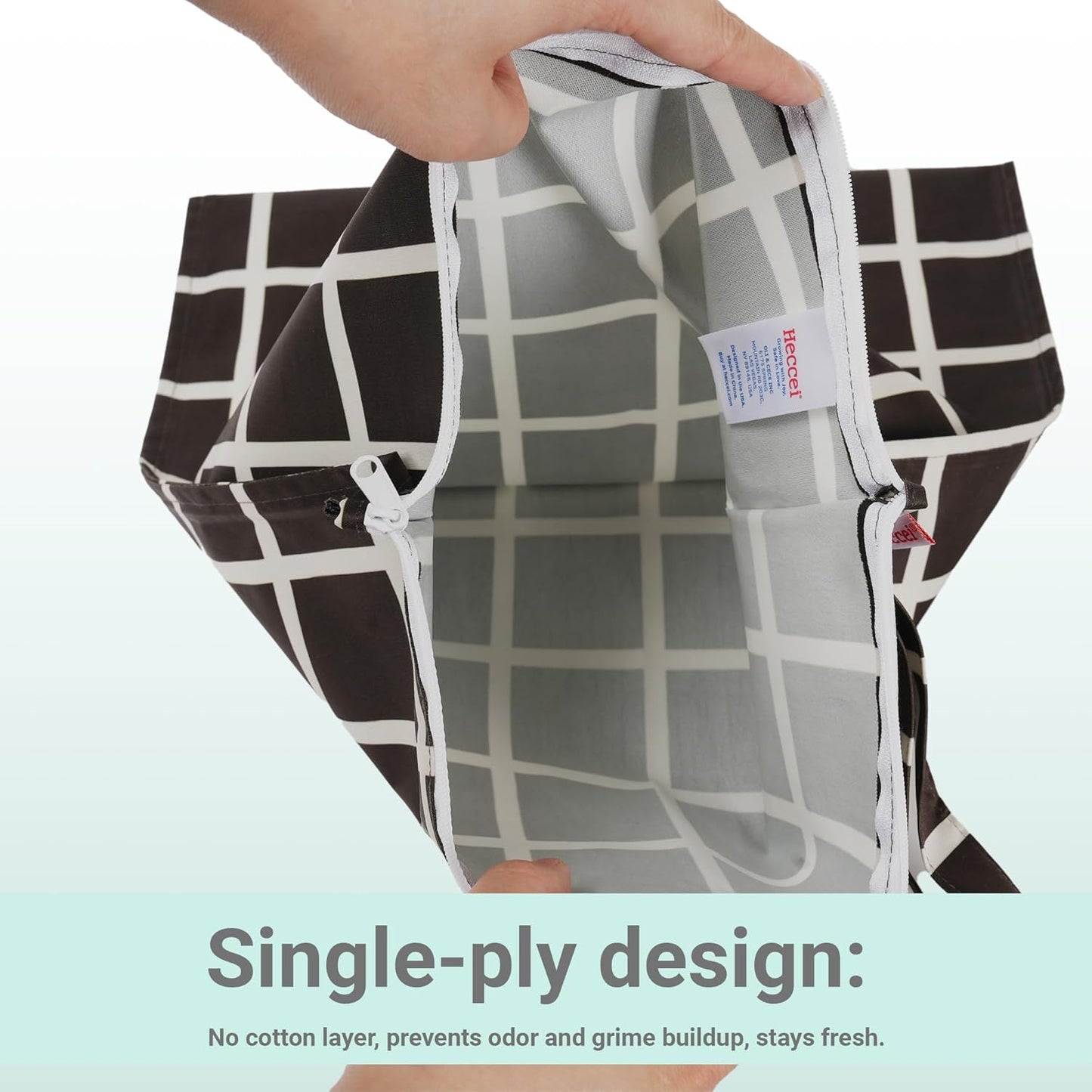 HECCEI Wet Dry Bag, 2-Pack Reusable Waterproof Wet Bagsfor Swimsuits & Baby Clothes, Leakproof Cloth Diaper Wet Bags for Travel & Diaper Changes (Leafy Canopy)