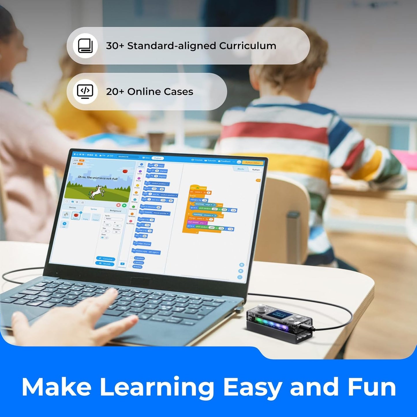 Makeblock Cyberpi Project-Based Coding Kit, Coding for Kids Support Scratch & Python Programming, STEM Projects for Kids Ages 8-12, Robotics Kit Support AI & IoT Technology with Built-in WiFi Module