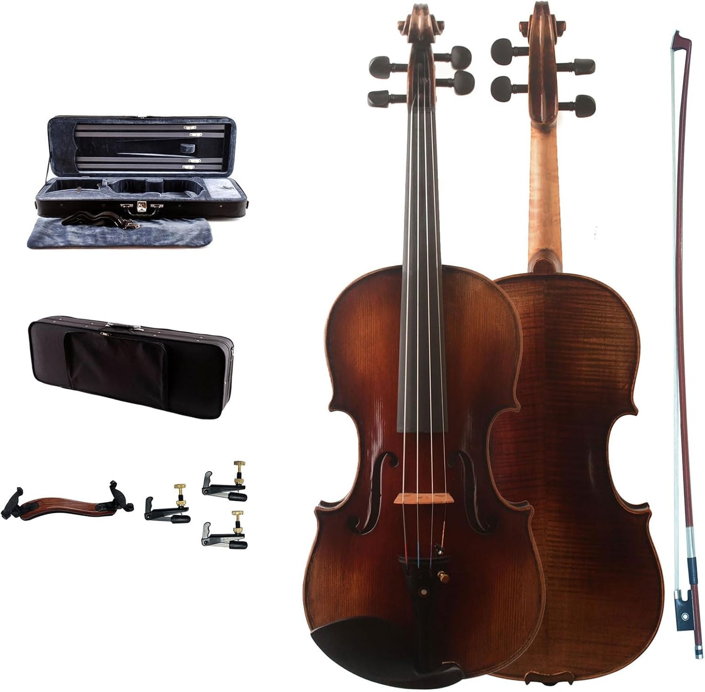 MV5000 Strad 4/4 Full size violin, Dark oil varnish, Handcrafted,Traditional craftsmanship .For advanced or Orchestra players, with Case,Bow,Shoulder Rest