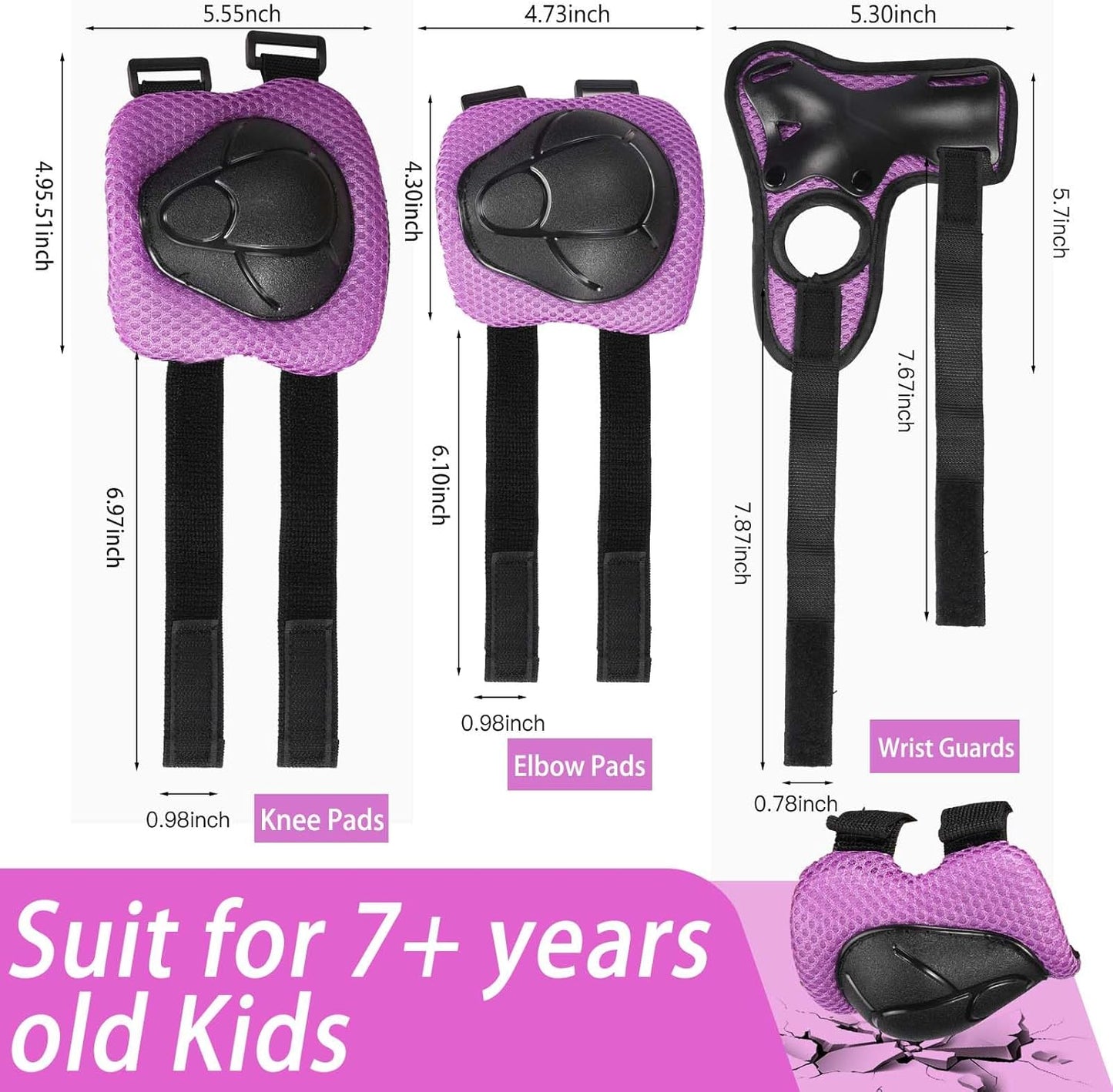 Kids Bike Helmet Set Adjustable Helmet for Ages 3-15 Kids Toddler Boys Girls Youth, Multi-Sport Bicycle Skateboarding Football Rollerskating Scooter Rollerblade Balance Bike Helmets