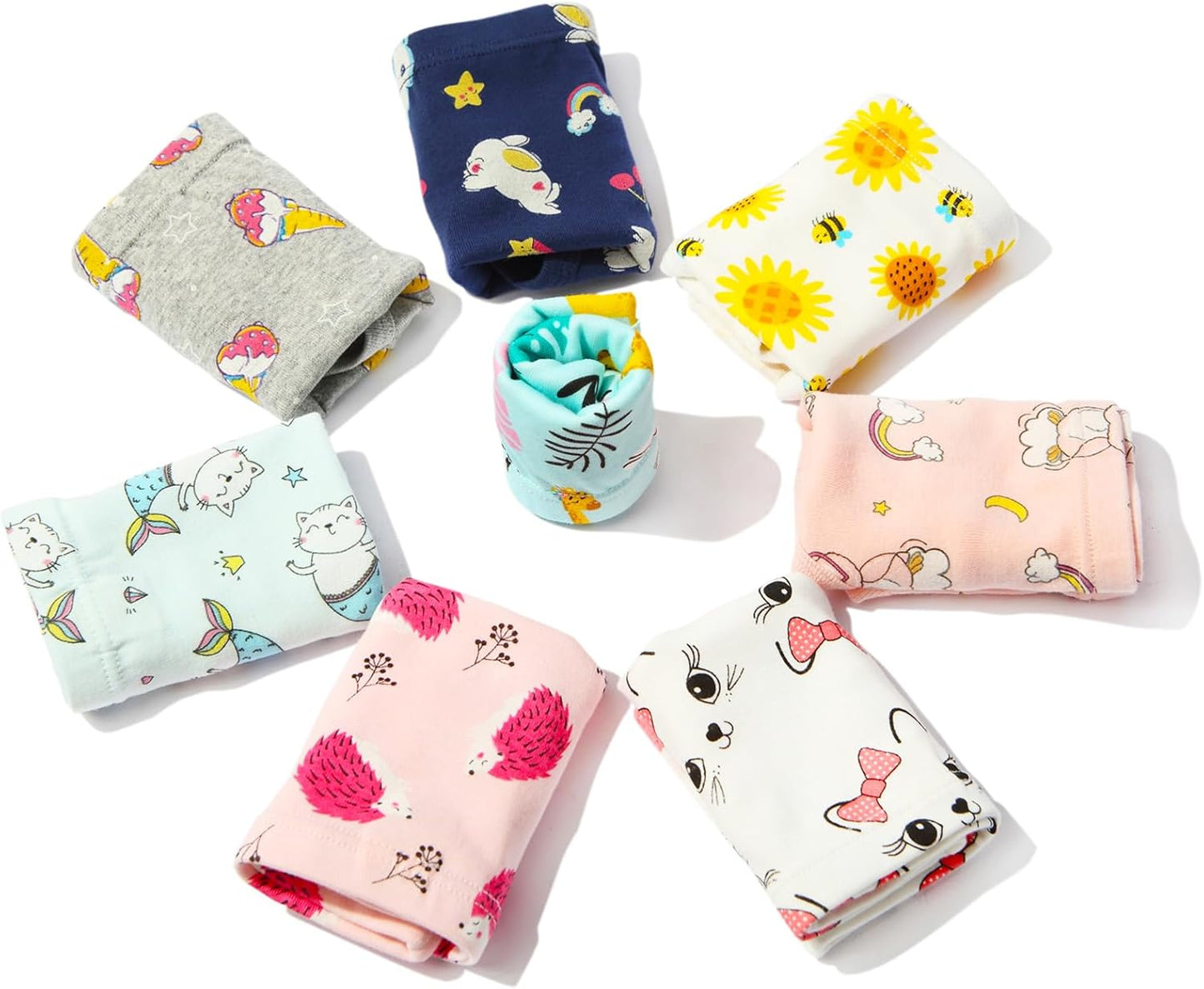 Girls' Cotton Brief Breathable Toddler Panties Kids Assorted Underwears 6-8 pieces