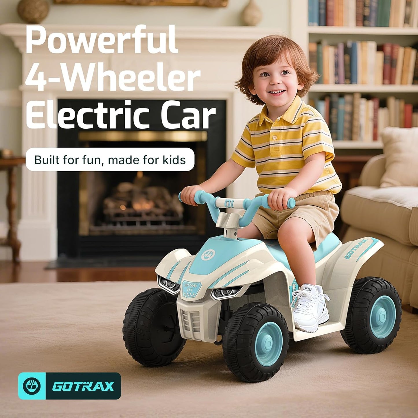 Gotrax RT1 Ride on Toys for Toddlers 1.5-3, Safe 12V Lead-acid Battery up to 80 Minutes, Forward/Reverse 2 Gears, Max 1.5MPH Speed&8" Big Tire, Electric Vehicle ATV Car Best Gift for Age1.5–3 Boy Girl