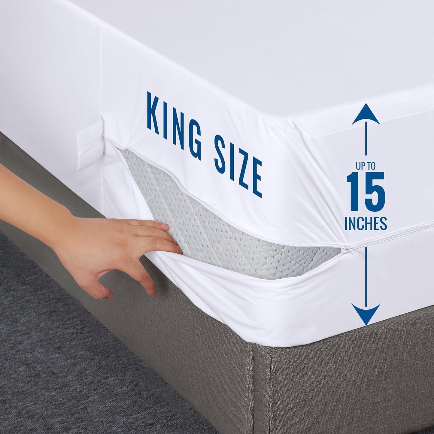 Utopia Bedding Zippered Mattress Encasement King Size (Pack of 10), 100% Waterproof, Dust Mite and Bed Bug Proof Mattress Protector, Absorbent 6-Sided Mattress Cover