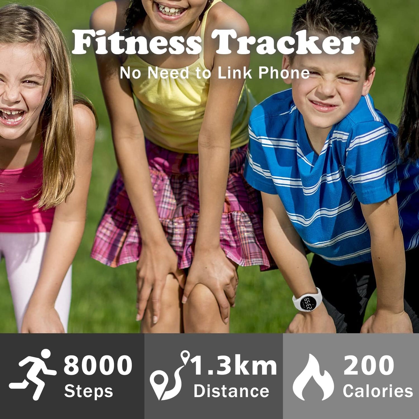 Kids Watches for Girls Boys Digital Sport Watch with Step Counter Pedometer Vibration Alarm Clock, No App Waterproof Fitness Tracker Kids Watch Boys Girls Teens Students Ages 5-16