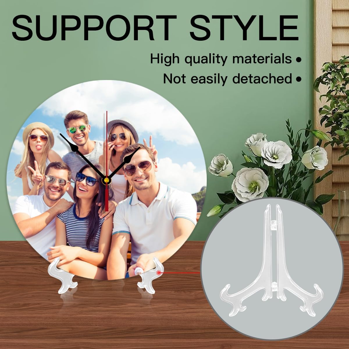 Generic Custom Clocks for Walls Personalized Clocks with Picture Customize Gifts for Kitchen Bathroom Home Wedding Friend Family Lover, 10inch-25cm