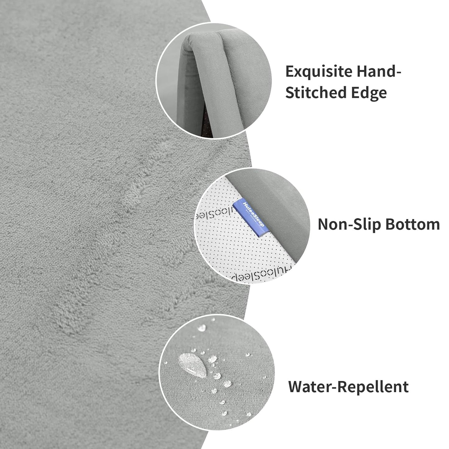 Baby Play Mat for Floor,1.3" Thick Memory foam Tummy Time Mat,Water Repellent Soft Velvet Nursery Rug,Extra Large Non Slip for Crawling,Toddlers,Infants,kids,Tatami Style for Living Room(Light Grey)