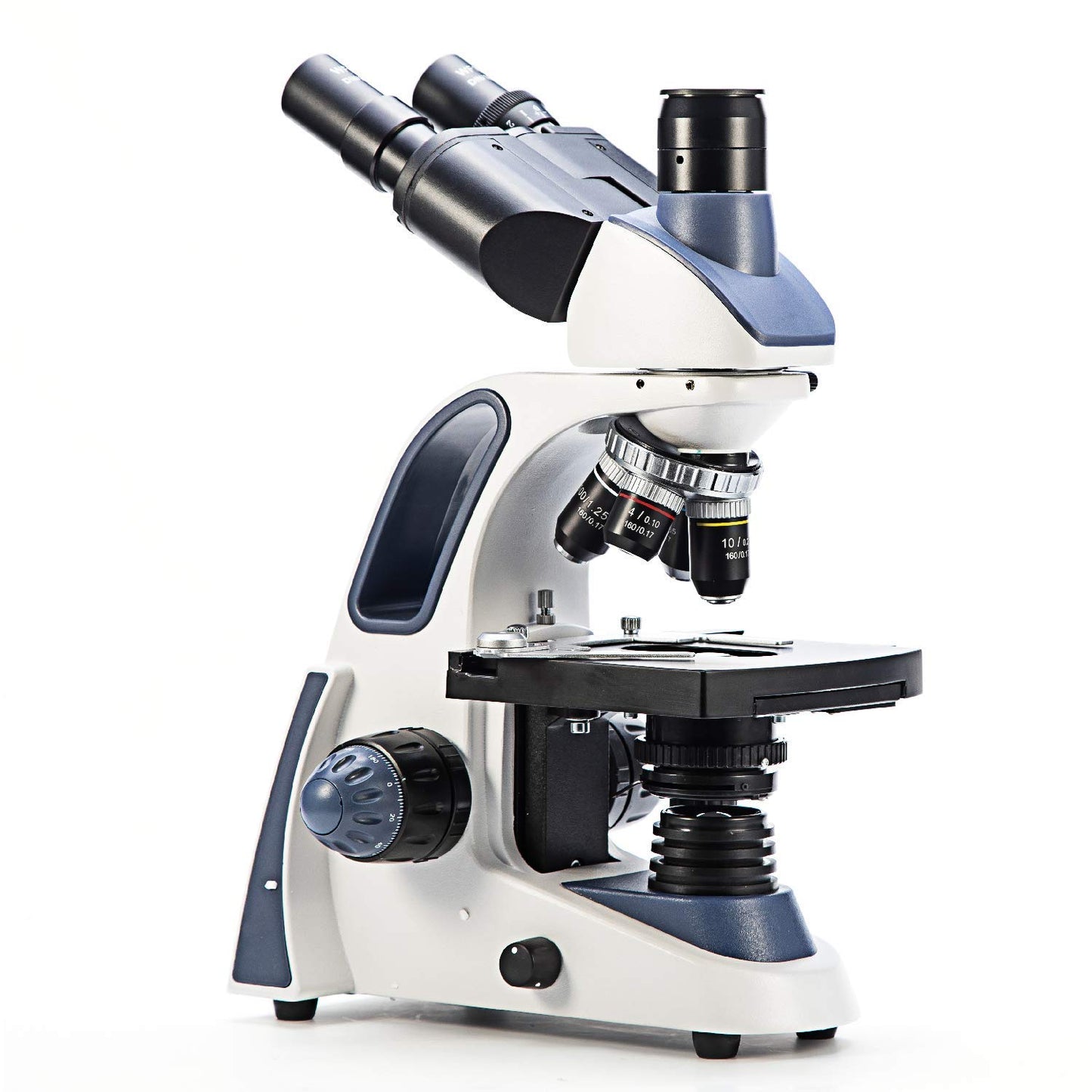 Swift SW380T 40X-2500X Magnification, Siedentopf Head, Research-Grade Trinocular Microscope Compound Lab with Wide-Field 10X/25X Eyepieces, Mechanical Stage, Ultra-Precise Focusing, Camera-Compatible