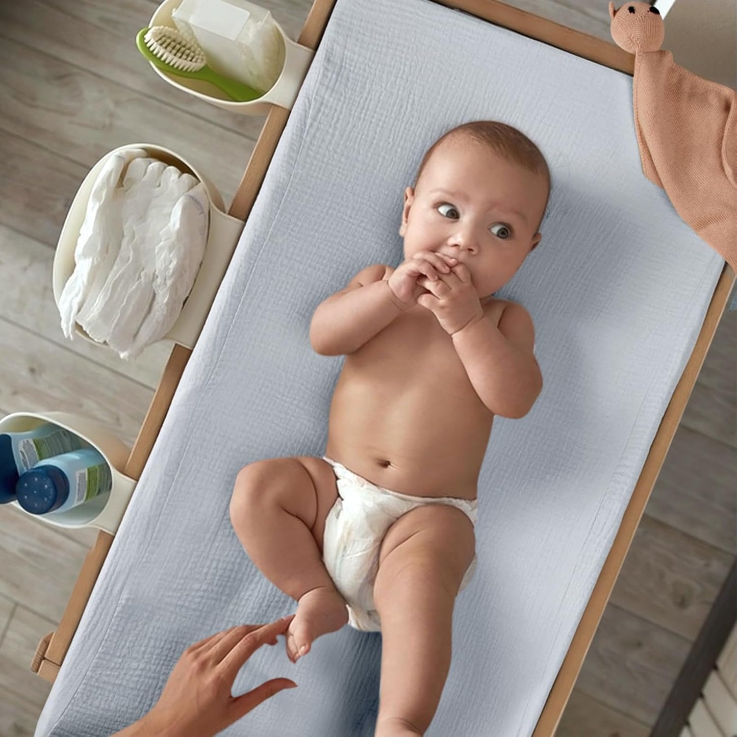 lulumoon Baby Changing Pad Cover: Muslin Diaper Changing Table Pad Cover - Changing Pad Sheets for Girls Boys