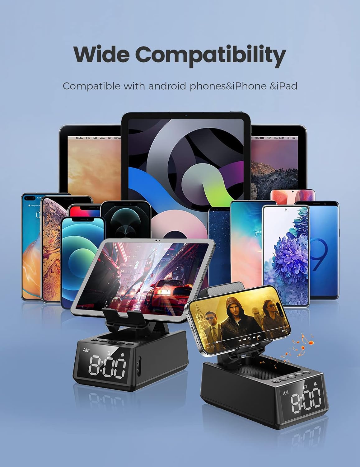 Birthday Gifts for Men Women-Bluetooth Speaker with HD Sound, Stocking Stuffers White Elephant Gifts for Adults, Kitchen Gadgets for Anniversary Idea Gift for Dad Mom Husband Wife(Black)