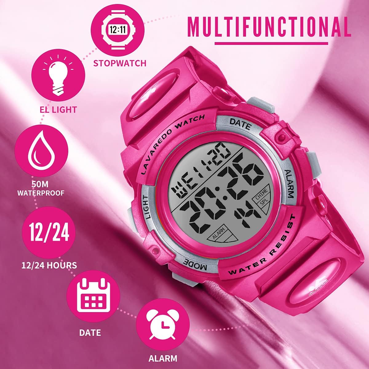 Kids Watch,Boys Watch for 3-15 Year Old Boys,Digital Sport Outdoor Multifunctional Chronograph LED 50 M Waterproof Alarm Calendar Analog Watch for Children with Silicone Band,Kids Gift