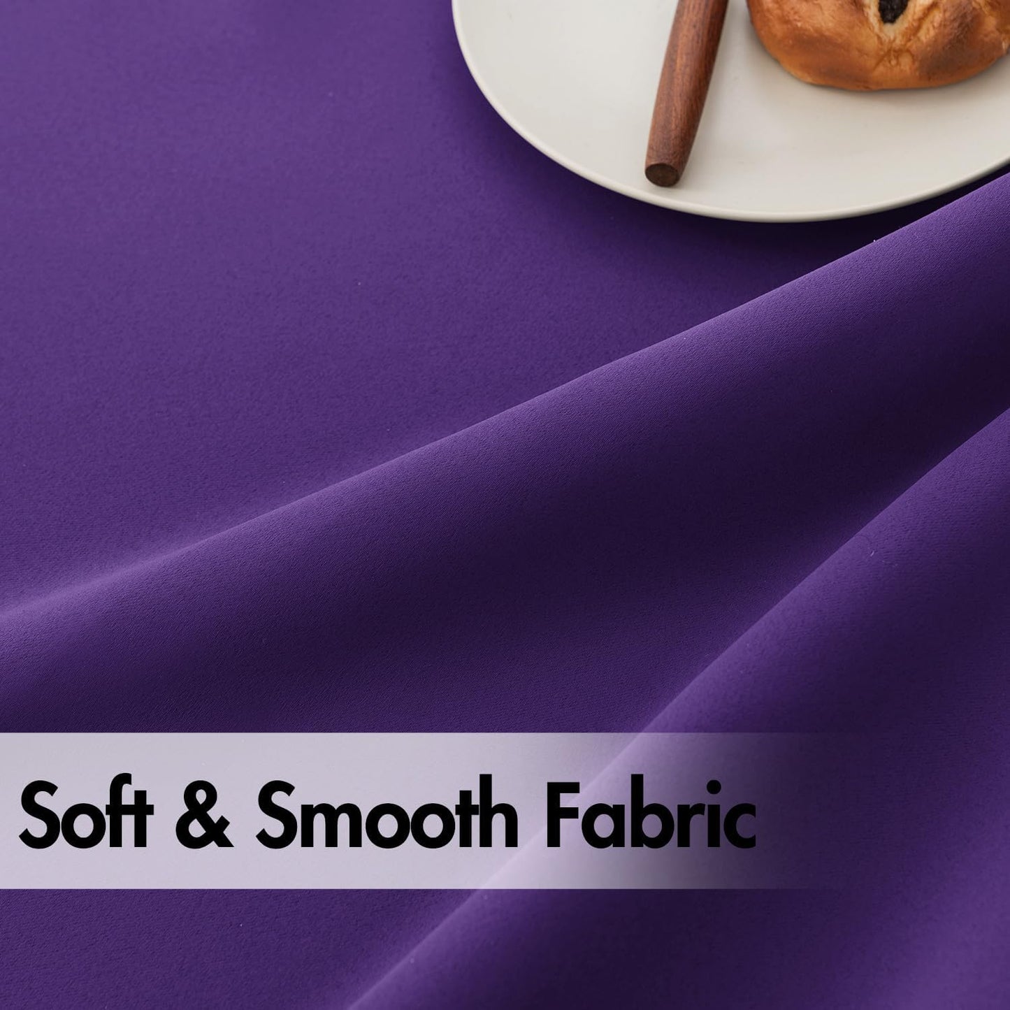 ANRODUO Back Tab Blackout Curtains for Bedroom Living Room, Rod Pocket Pinch Pleated Thermal Insulated Room Darkening Curtains 72 Inches Long 2 Panels, Purple, 42 x 72 Inch