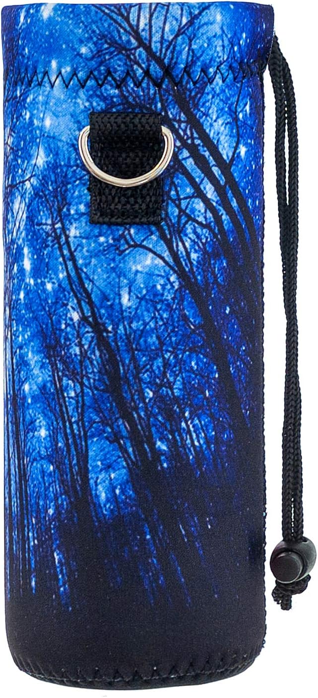 Neoprene Water Bottle Carrier Bag with Adjustable Shoulder Strap for Men Women Walking Hiking,Portable Insulated Holder Case for Stainless Steel/Glass/Plastic Bottles
