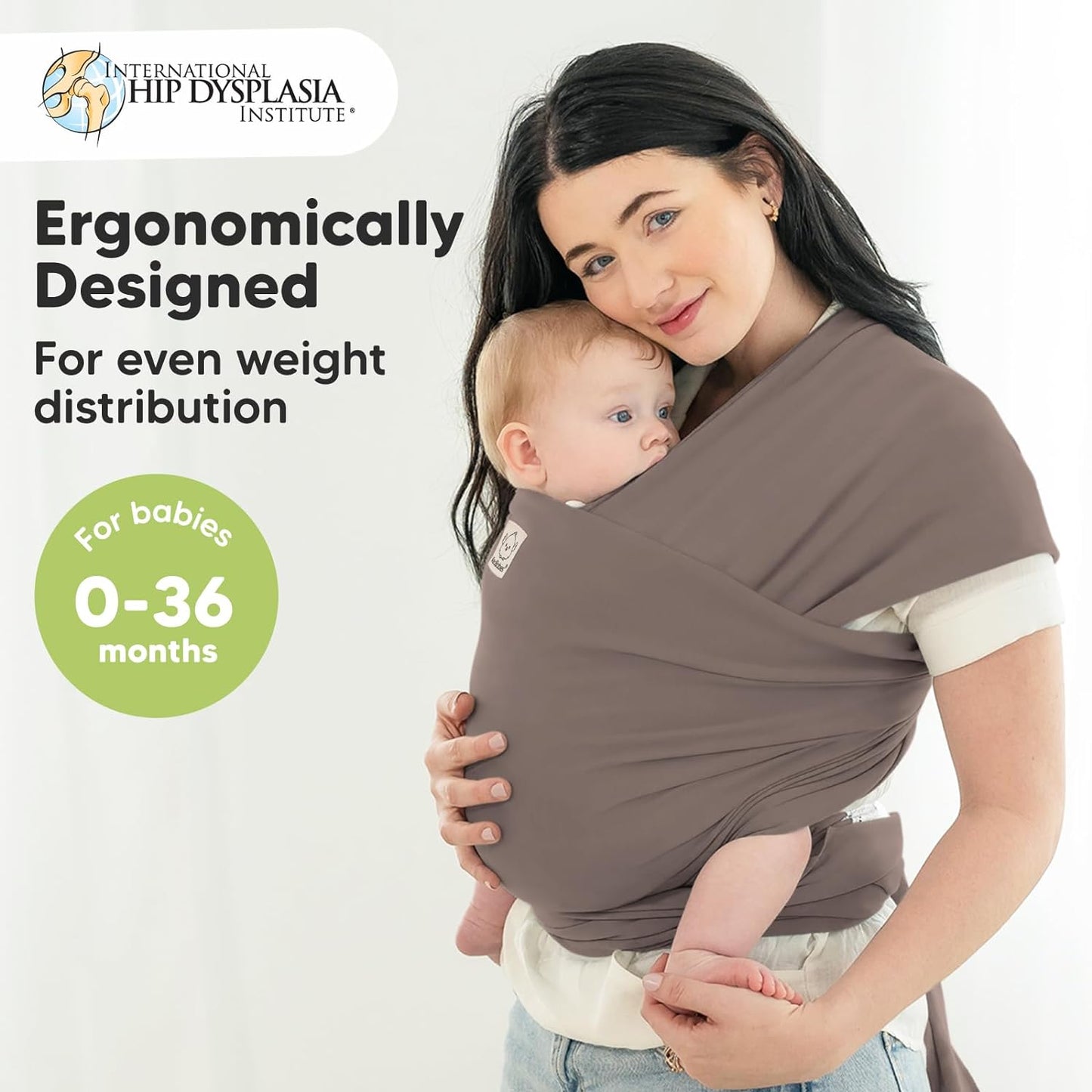 KeaBabies Baby Wrap Carrier - All in 1 Original Baby Carrier Newborn to Toddler Sling, Easy to Wear, Hands Free Bonding, Lightweight, Breathable Infant Wraps (Copper Gray)