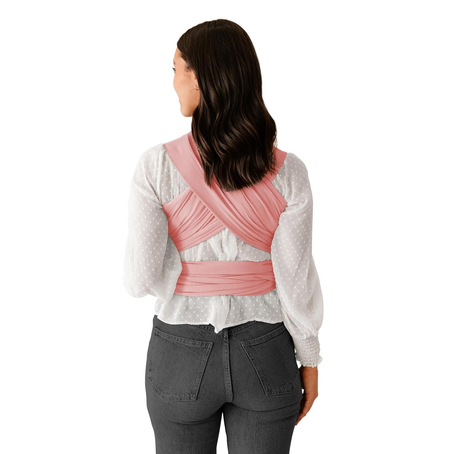 Moby Basics Baby Wrap Carrier for Newborns to Toddlers (8-33lbs), Infant Sling Carrier, Lightweight & Hands Free Design, Adjustable for All Body Types (Ballet Slipper)