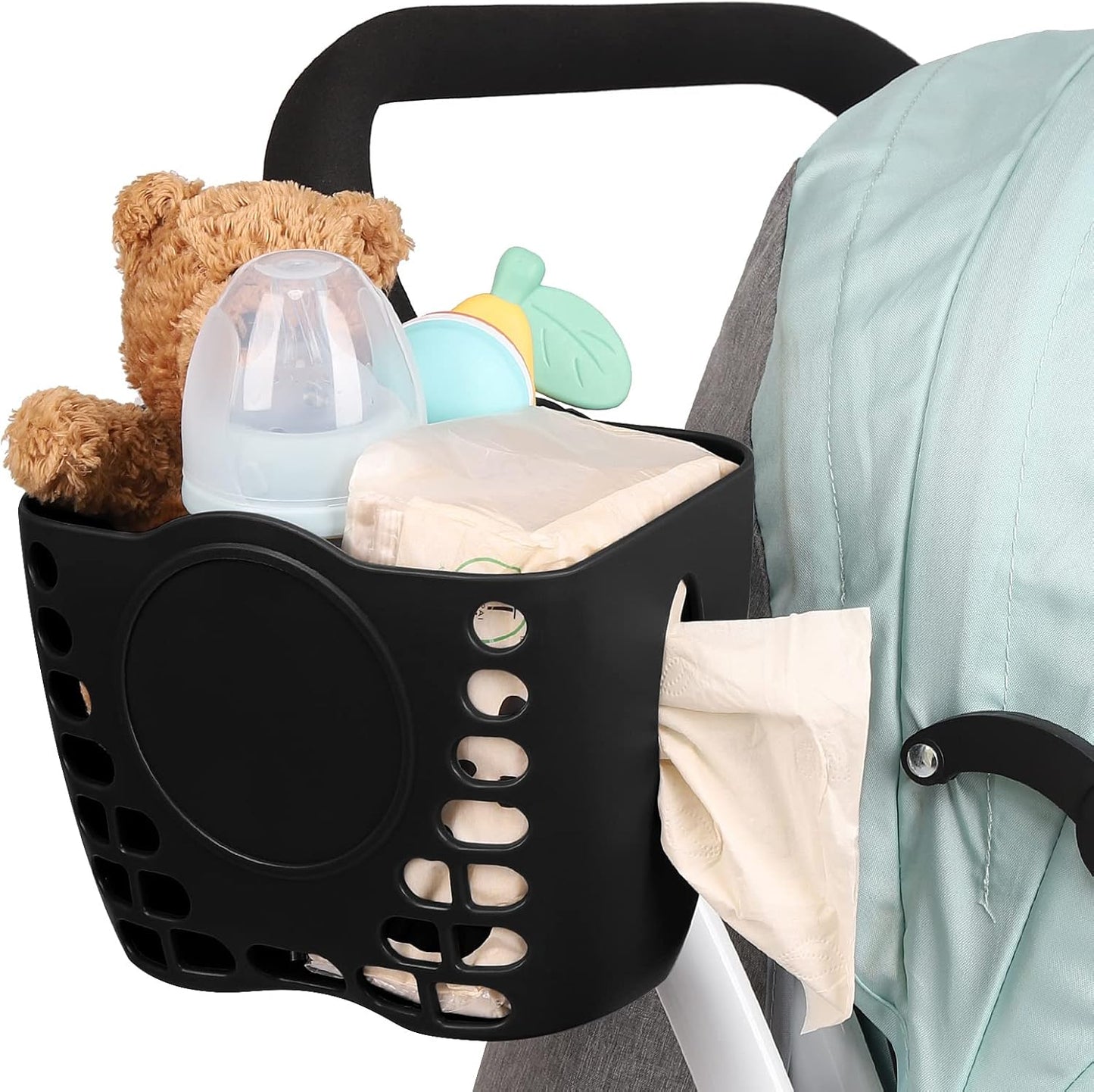 Accmor Stroller Cup Holder Basket, Universal Cup Holder, Bike Bottle Holder, 360° Rotatable Large Caliber Drinks Holder for Stroller, Bike, Wheelchair, Walker