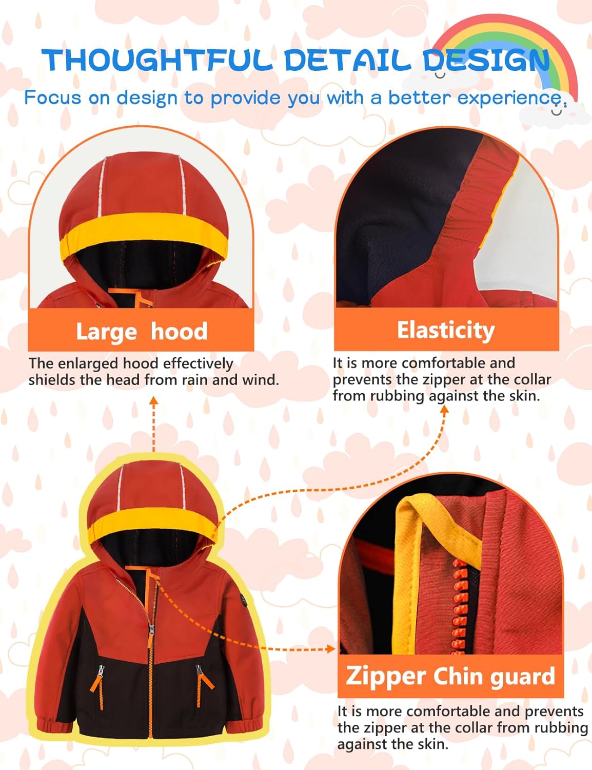 GEMYSE Toddler Jacket Fleece Lined Baby Boys Windbreaker Water Resistant Kids Hooded Coat Warm Spring Fall Outerwear