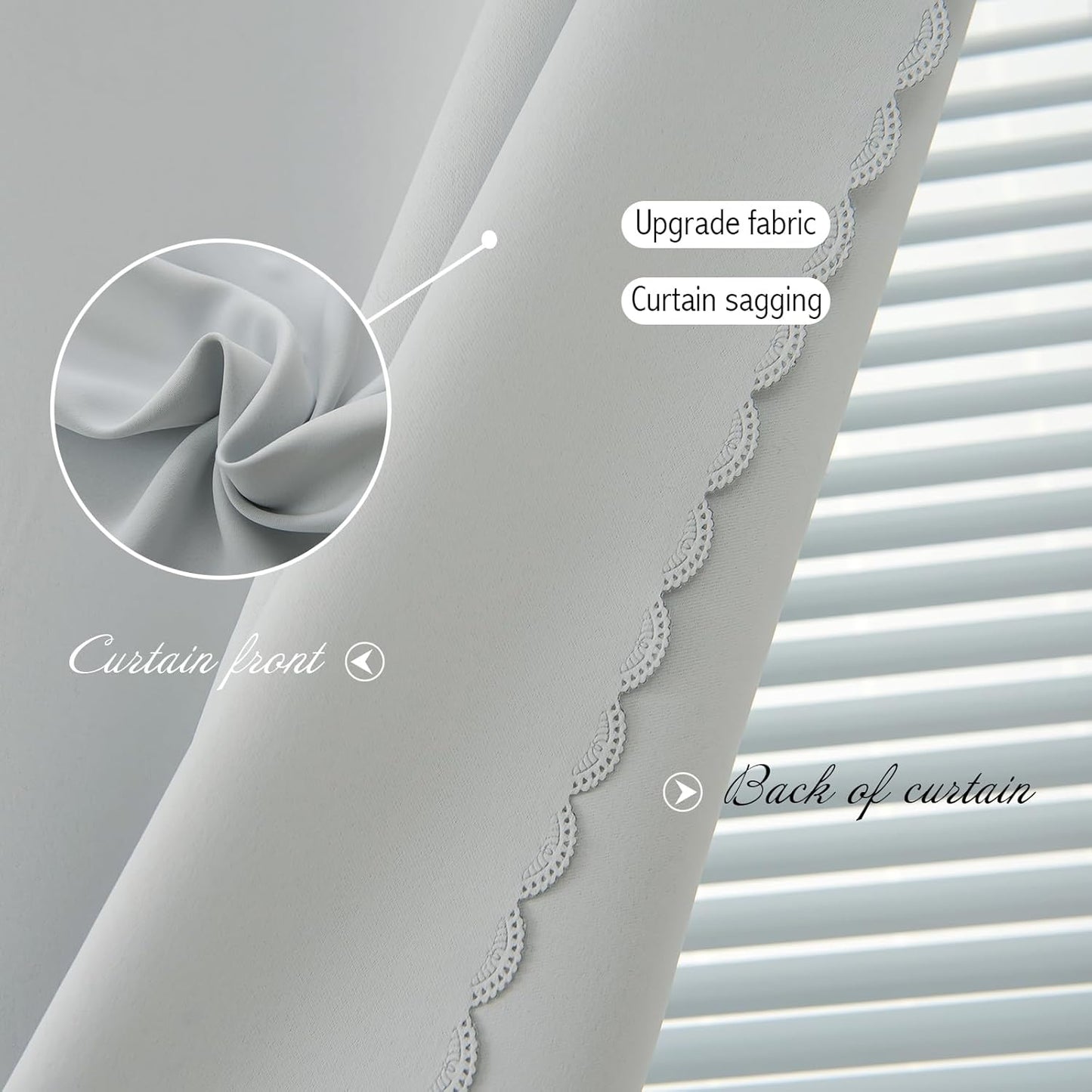 self Adhesive Curtains Portable Blackout Curtain Simple and Easy to Install Bedroom Window Thermal Lnsulated Kitchen Room Darkening Black Small Drapes, 35" W X 59" L, White, 1 Panel