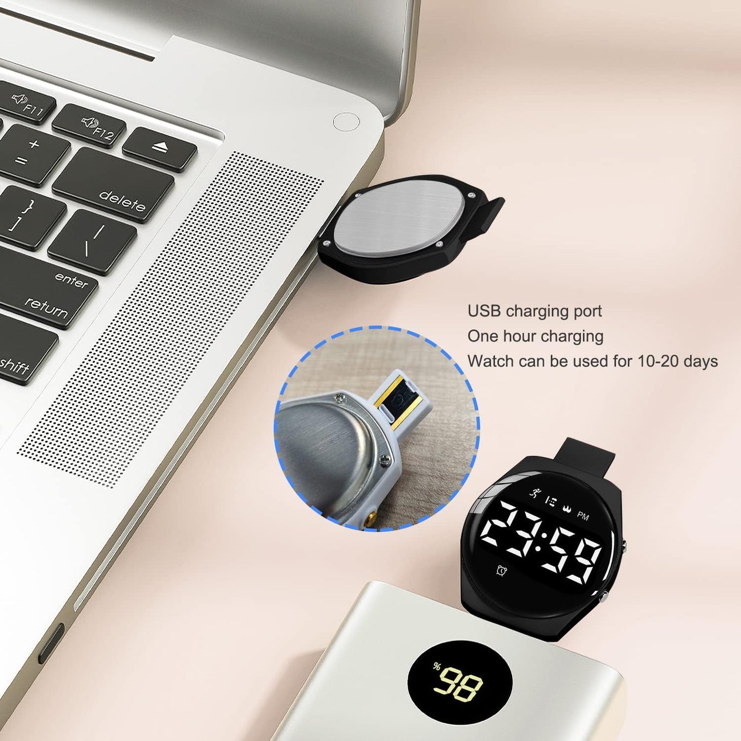 Kids Watches for Girls Boys Digital Sport Watch with Step Counter Pedometer Vibration Alarm Clock, No App Waterproof Fitness Tracker Kids Watch Boys Girls Teens Students Ages 5-16