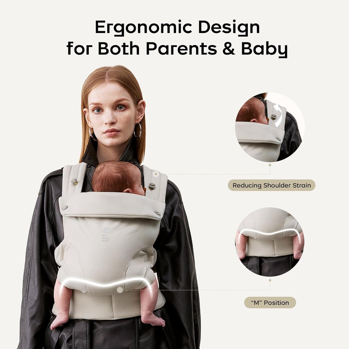 Bc Babycare CocoonGo Baby Carrier – CloudTouch Soft & Ergonomic Baby Carrier for 7–44 lbs | Easy to Wear, Adjustable Fit, Travel-Ready, Machine Washable (Black)