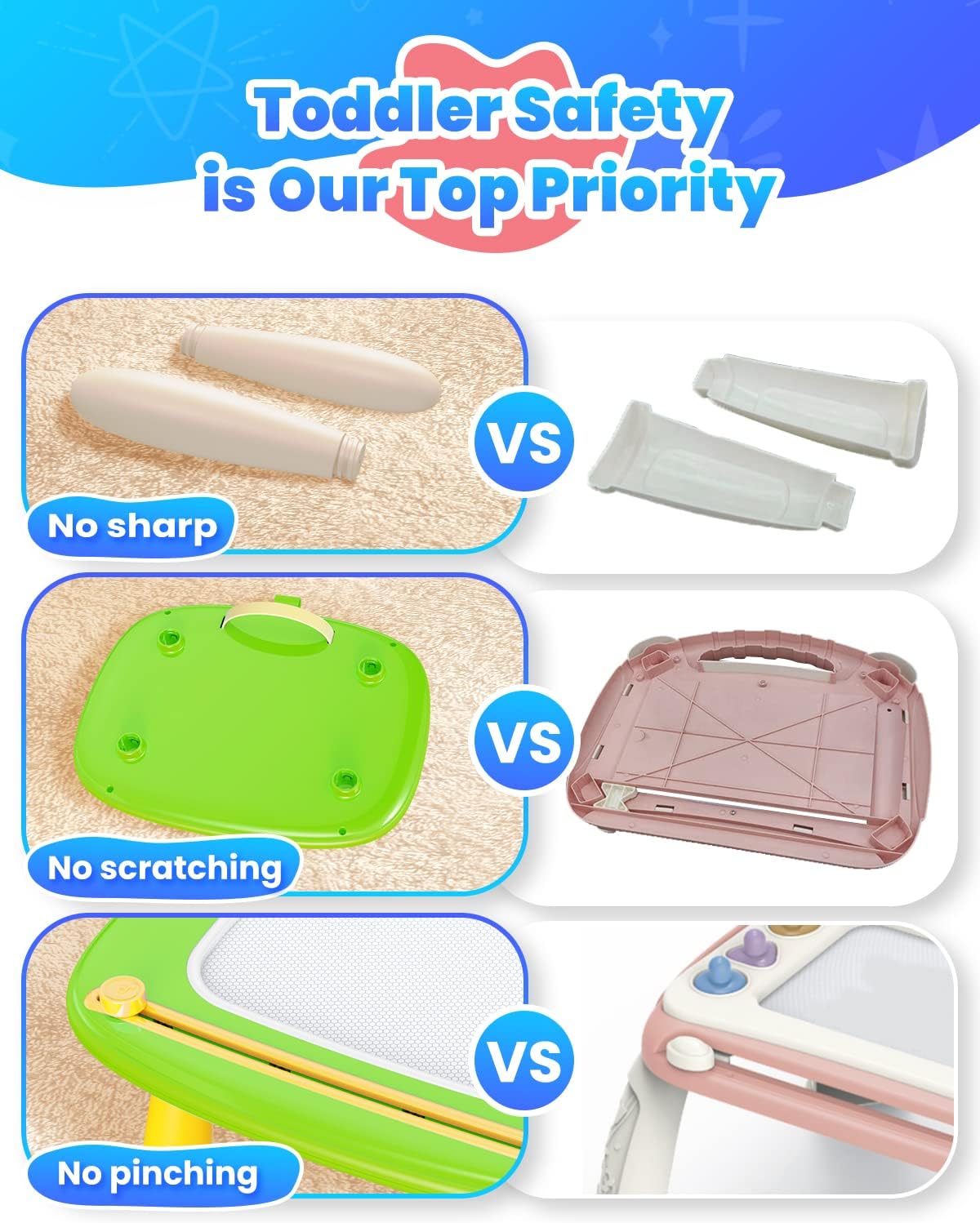 Toddlers Toys Ages 1-3, Magnetic Drawing Board, Doodle Board Pad Learning and Educational Toys for 18 Months Baby 1-3 Yr Kids Birthday Gifts - Green