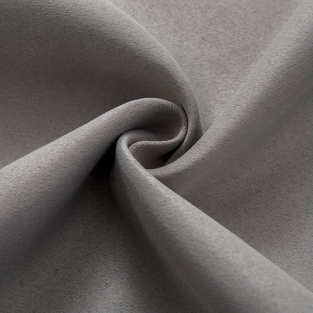 Joydeco Custom Blackout Curtains for Bedroom, 1 Panel Room Darkening Curtains & Drapes for Living Room Window Rod Pocket Back Tab (Custom Size,Light Grey)