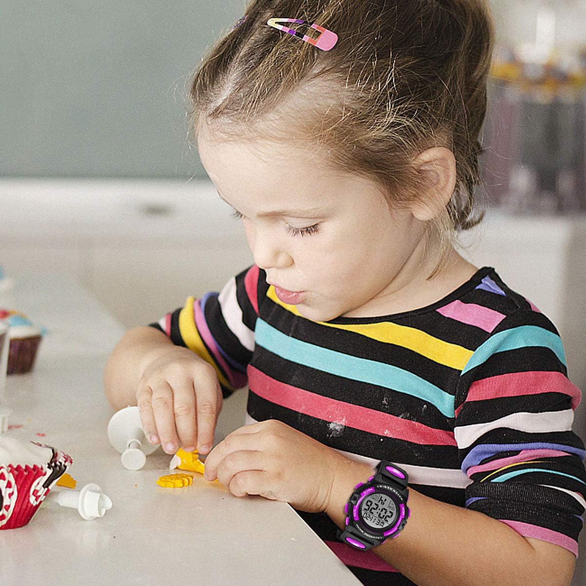 Kids Watch,Boys Watch for 3-15 Year Old Boys,Digital Sport Outdoor Multifunctional Chronograph LED 50 M Waterproof Alarm Calendar Analog Watch for Children with Silicone Band,Kids Gift