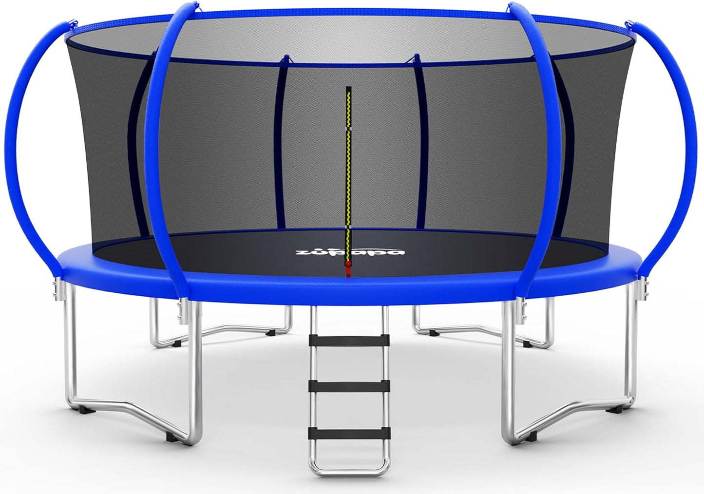 Zupapa 1500LBS Weight Capacity No-Gap Design 16 15 14 12 10FT Trampoline for Kids with Safety Enclosure Net Outdoor Backyards Trampolines with Non-Slip Ladder for Children Adults Family