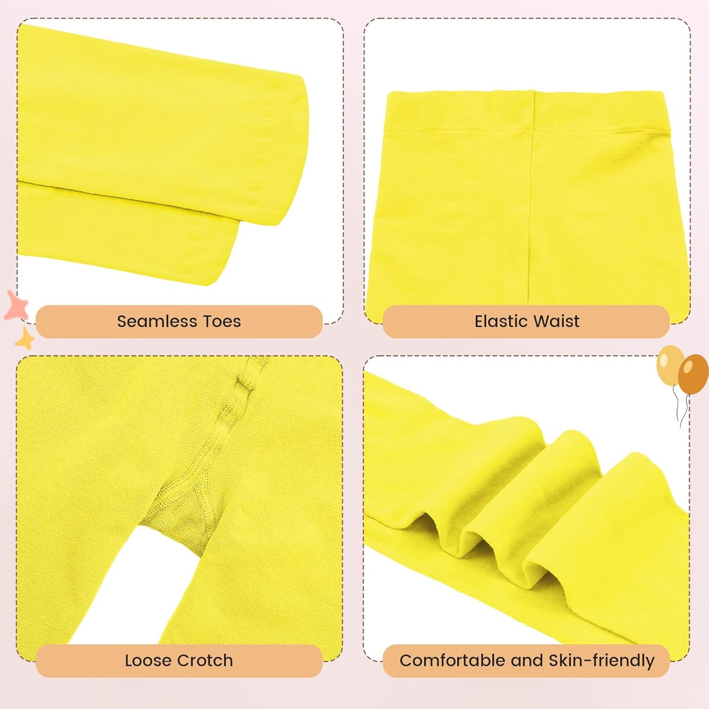 Girls Ballet Dance Tights for Toddler Baby Soft Athletic Leggings Infant Elastic Dance Tights for Girls